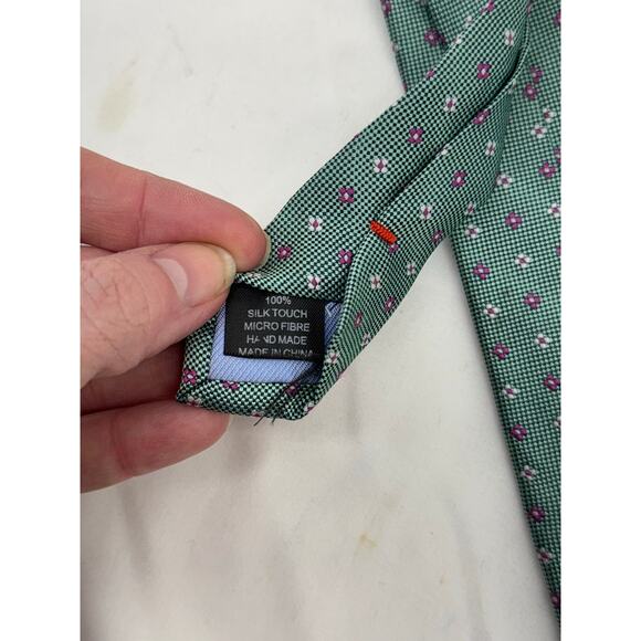 Boys IMANI green and pink tie - Picture 9 of 11